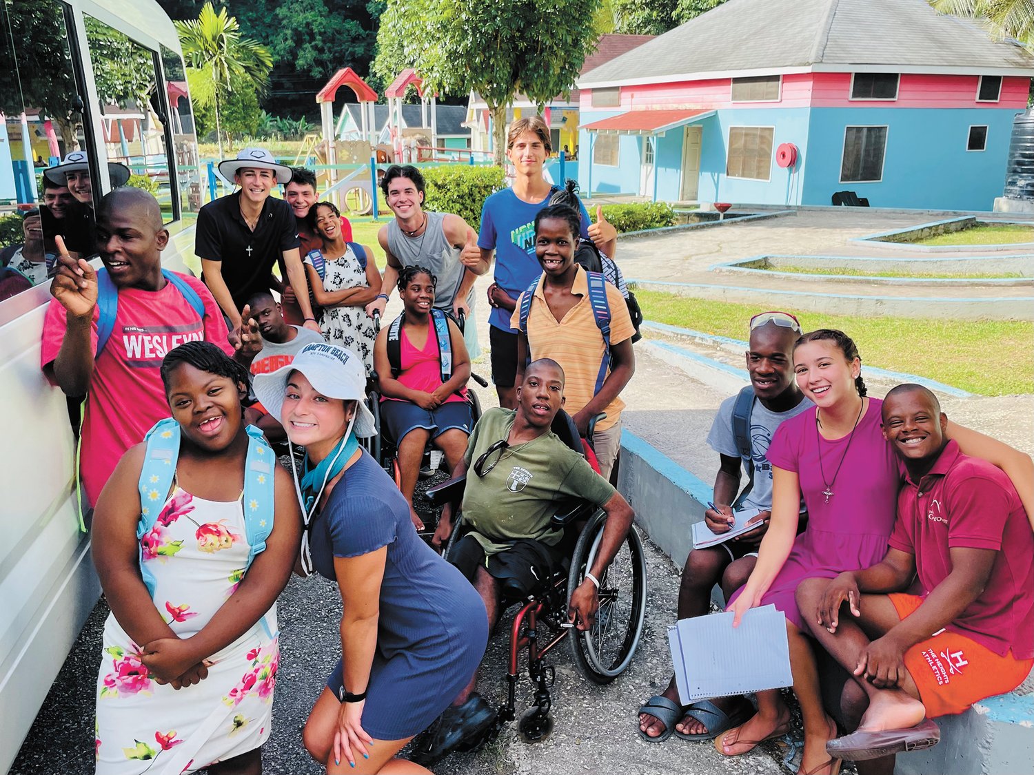 MONTEGO BAY, JAMAICA: Seven youth from Holy Apostles Church and seven adults from the church went to Montego Bay from Aug. 6 to Aug. 13 for an eight-day mission trip at Blessed Assurance. (Submitted photo)